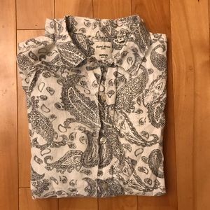 Paisley Short Sleeve Shirt, slim fit men’s med.